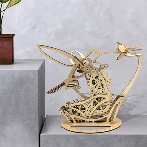 3D Wooden Mechanical Hummingbirds Model Kits for Adults, DIY Creative Handcrafted Wooden Bird Assembly Kit, Perfect Present for Friends, 200+Pieces - Image 2