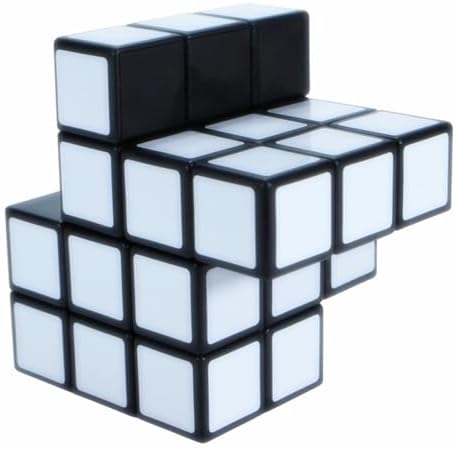 Cuberspeed Blanker Cube Mirror 3x3 with an Offset core and Bandaged Pieces Silver Color Puzzle by Cuberspeed
