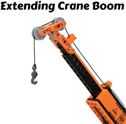Block Builder Mobile Crane Building Block Set (475pcs) and Construction Tower Crane. Two Building Kits in one Set! Toy Blocks Suitable for Boys and Girls. - Image 4