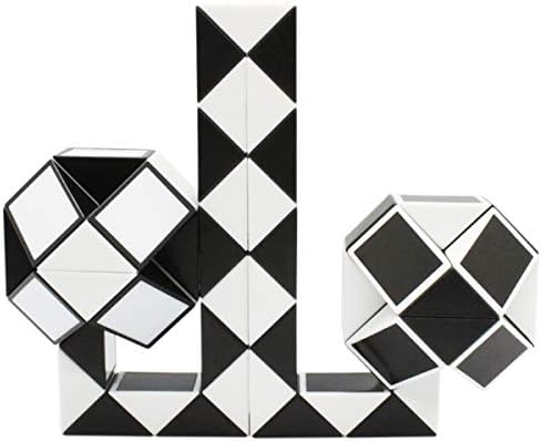 Mipartebo Magic Snake Cube Twist Puzzle 72 Wedges Large Size Black - Image 3