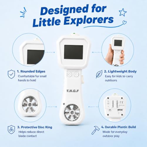 Wind Speed Anemometer, Handheld Digital Wind Speed Meter Toy for Kids - Image 4