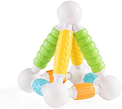 Guidecraft Grippies Builders - 20 Piece Set, Tactile STEM Soft Grip Magnetic Building Toy for Toddlers - Image 2
