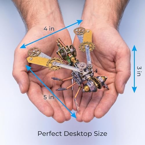 3D Metal Puzzles for Adults Teens-160+Pcs-Mechanical Bee Insect Models-3 Hours to Build-Ideal for Birthday Gifts and Decorations(Mechanical Bee B) - Image 3
