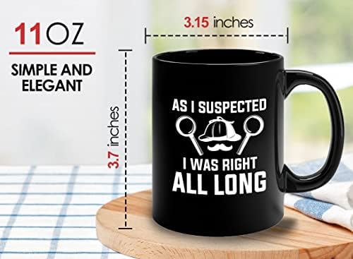 Detective Coffee Mug 11oz Black - As I Suspected, I Was Right All Long - Private inverstigator Public investigator enigmatic person police training gift - Image 6