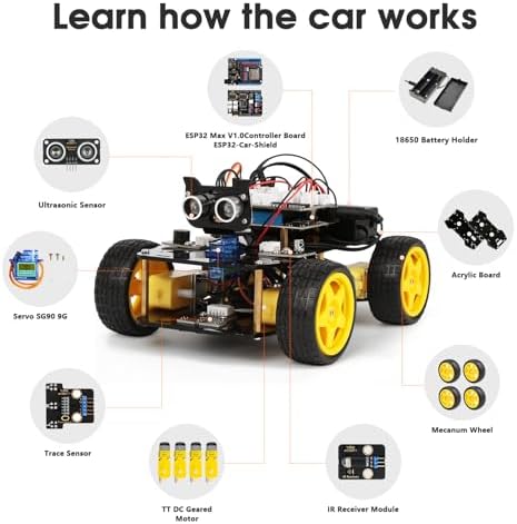 ACEBOTT Robotics Kit for Kids Ages 8-12 12-16, Smart Robot Car Kit Compatible with Arduino & Scratch, STEM Toys Coding Robot Kit with App Control, STEM Gifts for Kids and Teens - Image 3