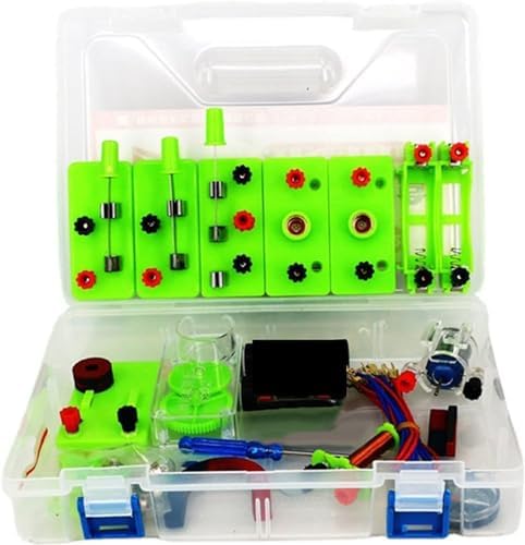 Series & Parallel Circuit Experiment Box, Basic Electrical Science Lab Kit with Bulb Holders, Complete Electricity and Magnetism Physics Teaching Experimental Apparatus by Unknown