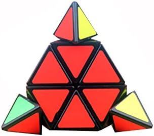 Pyramid Cube Speed Cube Glow in Dark Magic Speed Cube 3-D Brain Teasers IQ Puzzles for Kids and Adults (Black Background Sticker) - Image 6