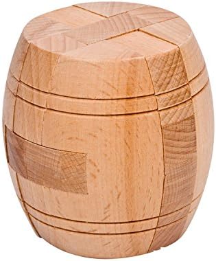 Ahyuan Handmade Powder Barrel Wooden Puzzles for Adults an Interlocking 3D Brain Teaser Puzzles for Adults Hidden Passage Works on a Classic Mechanical Puzzle Concept (Natural) - Image 3