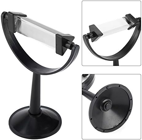 Optical Glass Triangular Prism with Stand Physics Light Spectrum Teaching Tool for Science Experiments and Education Black 17x12cm - Image 3