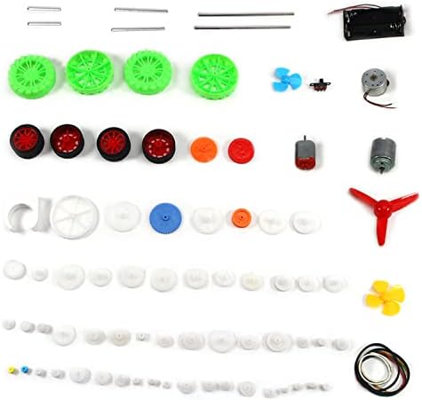 Fielect 69Pcs Plastic Gear Kit DC Motor Gears Kit DIY Gear Assortment Accessories Set for Motor Robot Various Gear Axle Belt Bushings - Image 5