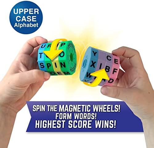 Geospace Read Spin Education Game for Kids – A Handheld Magnetic Spelling Game with Storage Pouch (Upper Case Letters) - Image 3