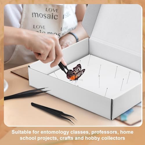 Taiyin 2 Sets Insect Pinning Kit, 100 Pins, 3 Tweezers for Specimens - Image 4