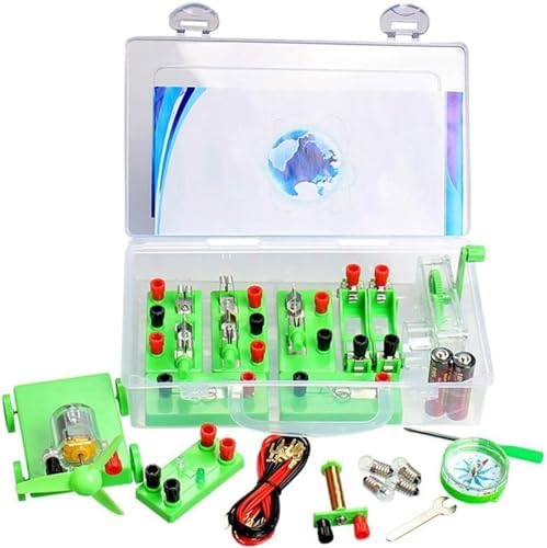 Basic Electricity Discovery Circuit Experiment Kit, Full Physics Laboratory Equipment Set, DIY Science Education Teaching Tool for Physical & Electromagnetism Exploration by Unknown