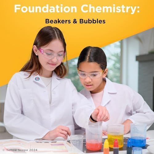Yellow Scope Chemistry Kit, Science Experiment for Girls & Boys, STEM Activities for Kids Ages 8-12, Beakers & Bubbles Foundation Chem Set - Image 5