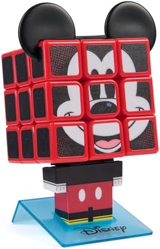 Rubik’s Cube Mickey Mouse Disney Cuber, Problem-Solving Challenging Brain Teaser Collectible Fidget Toy for Puzzle Lovers & Disney Fans Ages 8 and up by Rubiks