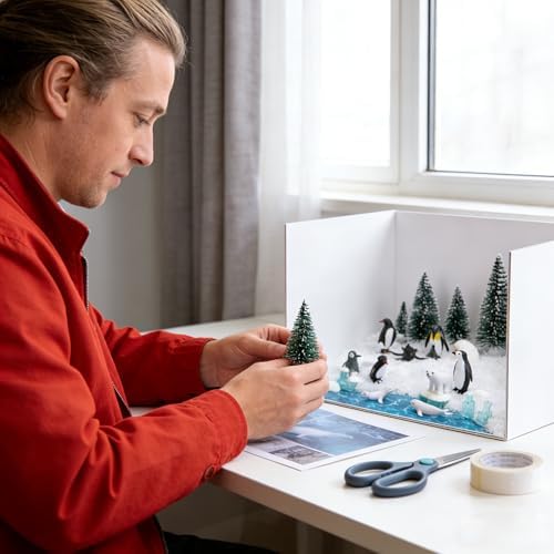 30 Pcs Arctic Animals Habitat Diorama Project Set for School DIY Crafts - Image 5