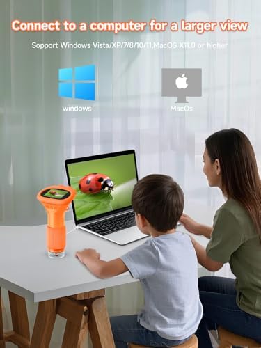 Microscope for Kids 1000X Handheld Digital Miniscope Stem Toys Gifts - Image 6