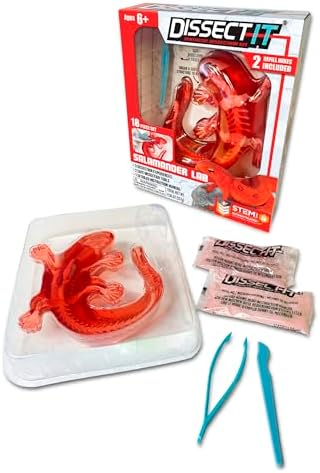 Dissect-It Kit for Kids, Simulated Synthetic Lab Dissection Toy, Salamander STEM Toys for Animal Science, Biology, and Anatomy by TopSecretToys