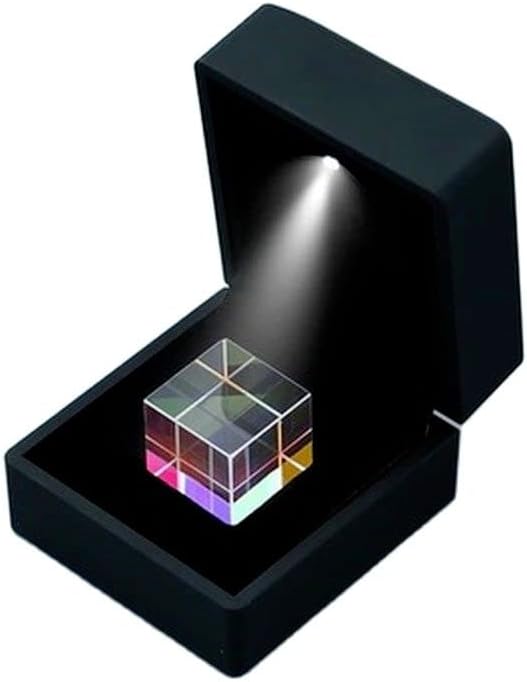 Generic Xuanthang 15mm Cubic Science Cube Optical Prisma Photography with Hexahedral Prism Home Decoration Glass Color Child Only 1pcs by Unknown