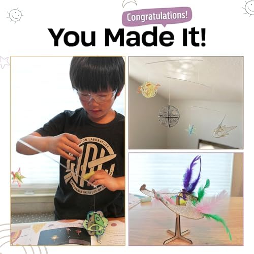 Balancing Bird & 4-in-1 Space Mobile STEM Kit for 3D Pens, 2 Physics Projects for Kids Ages 8–12, 60+ Page Guide and Experiment Components, 3D Pen Required - Image 3