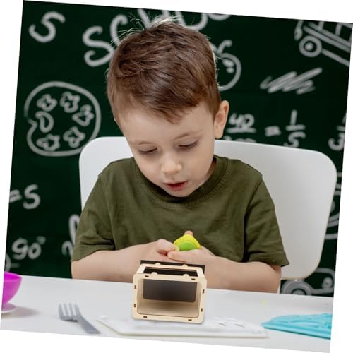 3D Holographic Display Projector DIY Kit for Children Wood Beige - Image 4