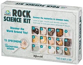 Toysmith Science Rock Kit, 15 Specimens, STEM Geology Toy for Age 5+ by ToysmithHome