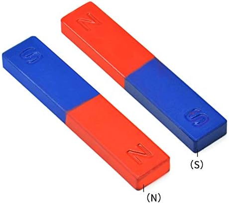 Cuteam Bar Magnet, 2Pcs/Set Physics Experiment Pole Teaching Tool Red Blue Painted N/S Bar Magnet - Image 4