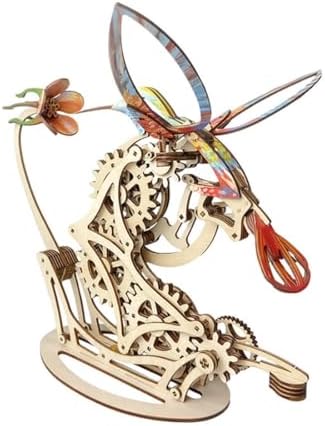 Aetheria 3D Wooden Puzzle for Adults, Colored Hummingbirds Model Kits - Steampunk Mechanical Wooden Puzzle Educational Brain Teaser for Adults to Build-Make Your Own Model -200+PCS - Image 2