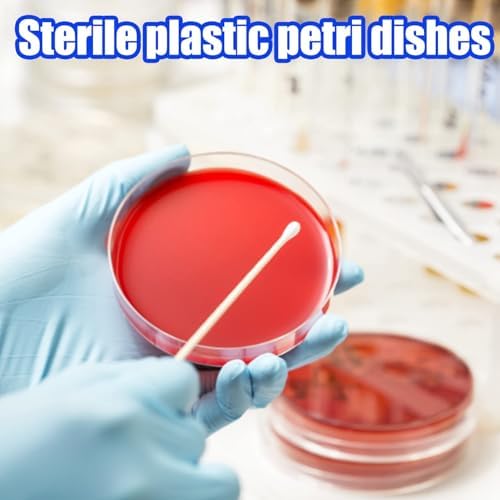 50 Pack 90 x 15mm Plastic Petri Dishes with Lids - Image 5