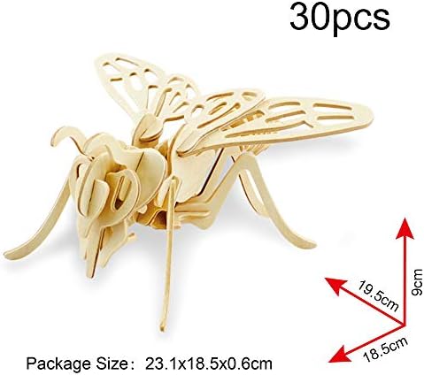 Georgie Porgy 3D Wooden Puzzles for Kids Toys Construction Woodcraft Kits DIY Model Puzzle Kits Birthday Gifts Pack of 3 (Bee Flamingo Owl) - Image 2
