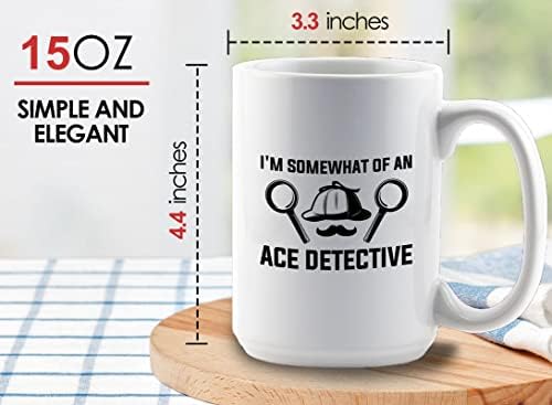 Detective Coffee Mug 15oz White - I'm Somewhat Of An - Private inverstigator Public investigator enigmatic person police training gift - Image 6