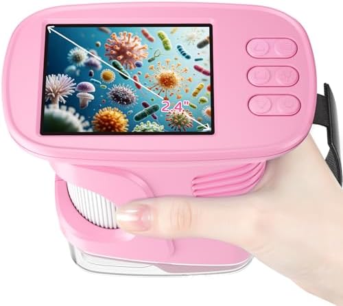 1000X Handheld Microscope for Kids, 4K Digital Kids Microscope Science Kits by KidsBorescope