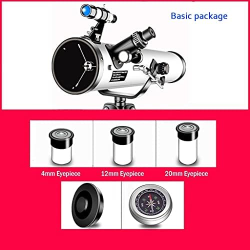 YXCKG Astronomical Telescope 70076, Telescope for Kids&Astronomy Beginners White Portable Refractor Telescope Kit with Adjustable Tripod, F11.25 Focal Ratio (Size : Set A) - Image 4