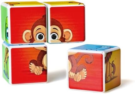 Pairez Toys 3D Magnetic Cubic Jigsaw Puzzle Toys for Toddlers, Large Building Blocks Cubes 1.65 Inches, Integrated with Magnets, 6 Patterns in Animal Theme - Image 6
