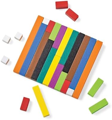 hand2mind Wooden Cuisenaire Rods Classroom Set, Teaching Fraction Bars, Montessori Math Manipulatives, Math Teacher Must Haves Elementary, Kindergarten Homeschool Supplies (15 Sets of 74) - Image 4
