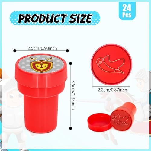 Cinrobiye 24 Pcs Armor of God Stampers Party Favor Set, Cute Christian Bible Stamps for Kids Church School, Sunday School Rewards, Classroom Prizes, Goody Bag Fillers, Faith Based Party Supplies - Image 2