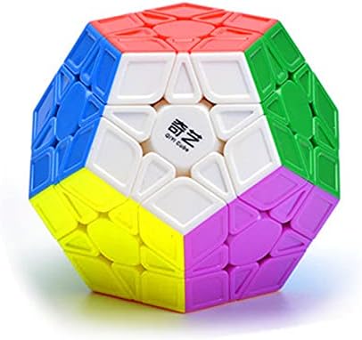CuberSpeed Pentagonal Dodecahedron Megamin Sculpted Stickerless Magic Cube QiHeng S2 Stickerless Sculpted 12 Side Cube Dodecahedron Speed Cube by Cuberspeed