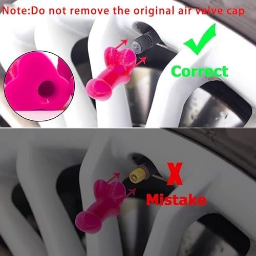 4 PCS Prank Tire Valve Stem Caps, Red Prank Valve Stem Caps Cover - Image 3
