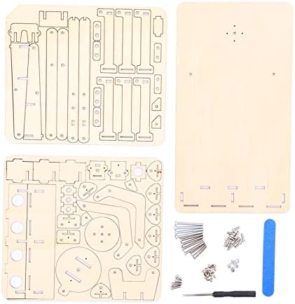Robotic Arm Kit, Hydraulic Wooden Mechanical Claw Model for DIY Science Projects and STEM Education - Image 6