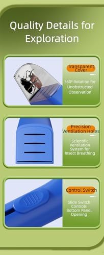 4Pcs Nature Explorer Insect Viewer，Kids Nature Discovery Bug Observation Tool，Science Ed Insect Explorer & Catcher (Wave Grip) - Image 3