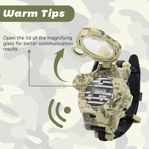 Kids Walkie Talkie Watch, Rechargeable Spy Army Toys for Boys Ages 8-13 - Image 3