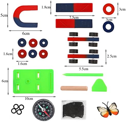 Labs Junior Science Magnetism Set for Experiment Education, Science Magnet Experiments for Kids Teen Including Bar/Horseshoe/Ring Magnets/Compass - Image 2
