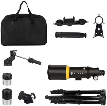 Telescope for Adults, 90mm Aperture 600mm Refractor Telescope for Kids and Beginners, Telescopes for Adults Astronomy with Handbag and Phone Adapter - Image 7