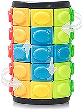 Magic 3D Puzzle Cube Rainbow Fidget Toy 5 Layers Rotate Slide Cylinder Game by JHBEMAXS