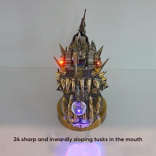 3D Steampunk Mechanical Metal Puzzle Kit: DIY Lantern Fish Model - 3D Jigsaw Assembly Kit, Handmade Craft Collection for Adults, Teens, Boys, and Girls(700-Piece) - Image 5