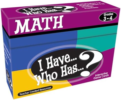 Teacher Created Resources I Have... Who Has...? Math Games Grades 3-4 (7819) by TeacherCreatedResourcesOS