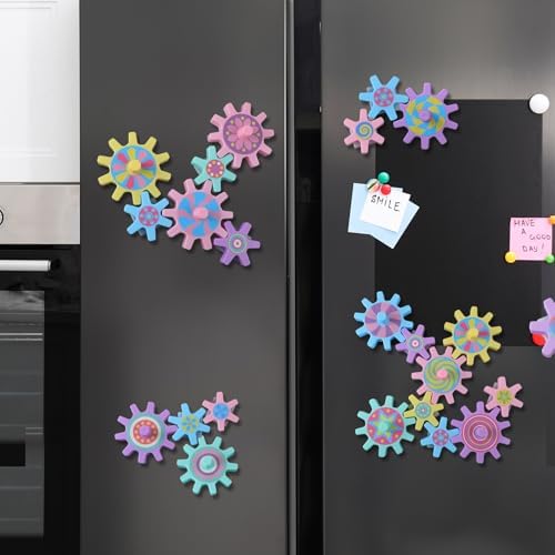 Relaxweex 36 Pcs Magnetic Gears Interchangeable for Fridge, Macaron - Image 6