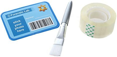 Fingerprint Set Detective experiments toy with stamp pads Magnifier Brush - Image 3