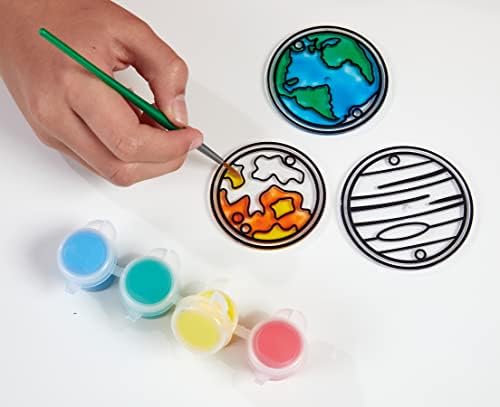 Brainstorm Toys: My Very Own Solar System Sun Catcher - Paint & Craft Kit, Window Art of 8 Planets, Glow & Translucent Paint, Kids Ages 6+ - Image 3