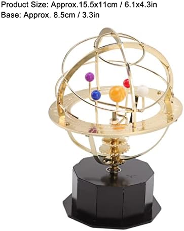 Wnvivi Solar System Model,Gold Grand Orrery Model with Base,Metal Solar System Model Decoration for Living Room Wine Cupboard Decor - Image 4
